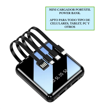 Mini Cargador Portátil Power Bank.