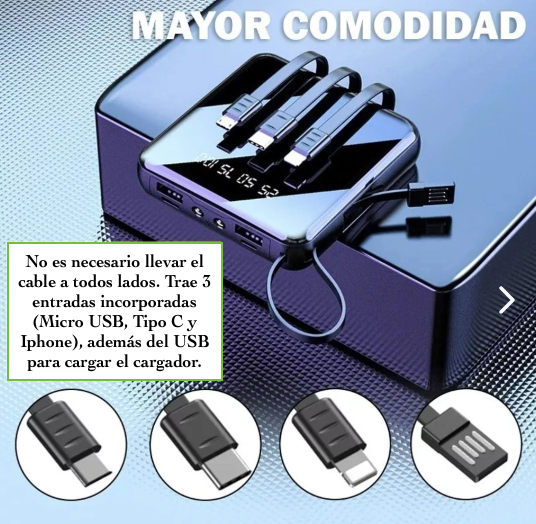 Mini Cargador Portátil Power Bank.